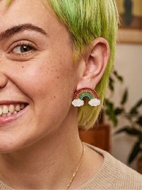 NEW Baublebar Rainbow Gems Post Earrings Rainbows and Clouds